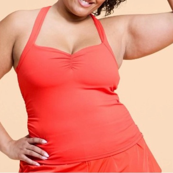 Blogilates Sweetheart Tank Top T Back Active Spicy Orange Size Large NWT - Picture 1 of 10